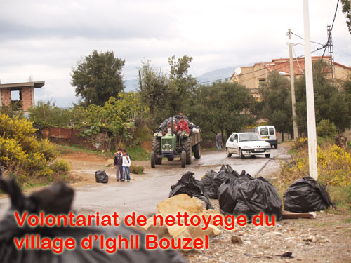 volontariat de nettoyage du village d'ighil bouzel