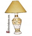 Handmade Algerian large light in white ceramic & liquid Gold - Tassili Patterns