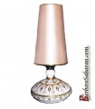 Handmade Algerian Berber bedroom side lamp in white ceramic & liquid Gold