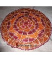 Handmade Algerian Tuareg goatskin and snakeskin rug set