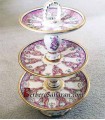 Algerian Berber Handmade large multi-level cake stand in ceramics and liquid gold - Top quality