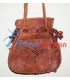 Handmade and engraved pure and genuine Algerian Berber leather handbag