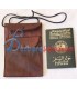 Sac à bandoulière pour Passeport en véritable cuir fait à la main en Algérie
