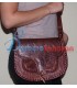 Handmade and engraved pure and genuine Algerian Berber leather handbag