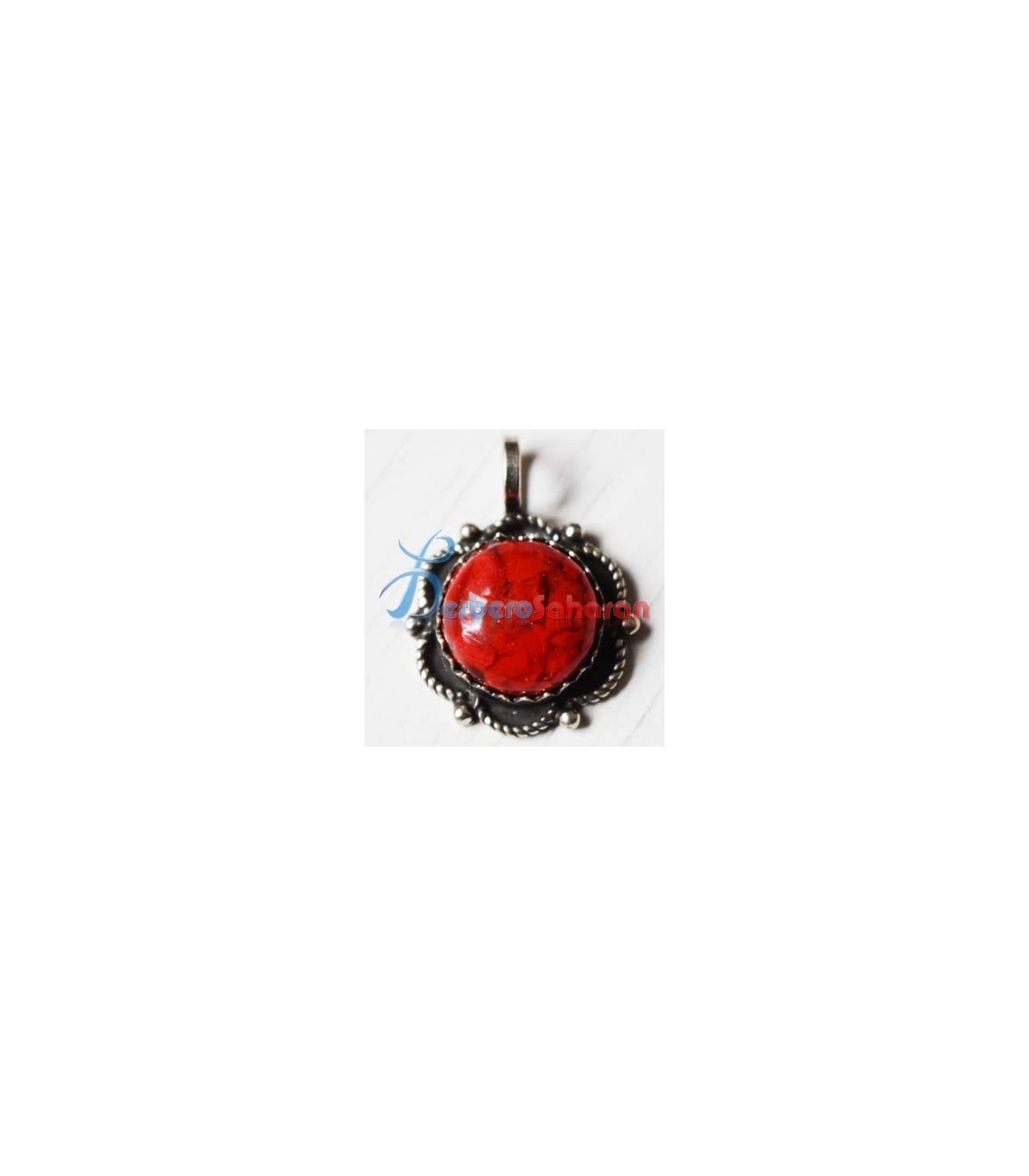 chaînette bille facetté 1,5mm en métal doré et corail