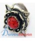 Berber silver and red coral Ring online in retail and wholesale