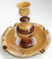 Clay pottery Candle Holder Ashtray