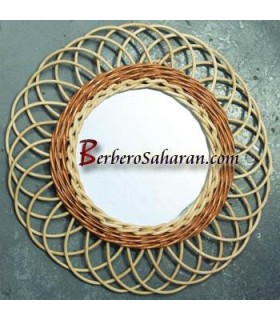 Handmade Algerian Wicker mirror in sydney Australia- Round Small