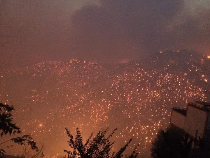 Bush Fires in the Kabylia region of Algeria